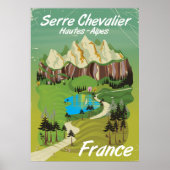 Serre Chevalier, Franse skiposter Poster (Voorkant)