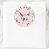 Serre de fleur rose | Merci Sticker (Sac)