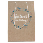 Serre de fleurs Vintage Anniversaire Sac cadeau d' (Devant)