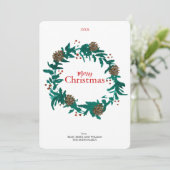 Serre de Noël traditionnelle avec carte Pinecones (Debout devant)