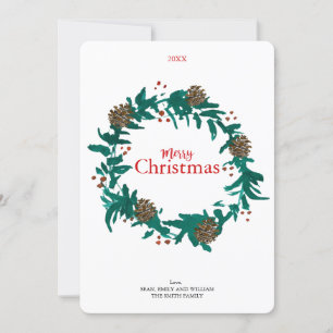 Serre de Noël traditionnelle avec carte Pinecones