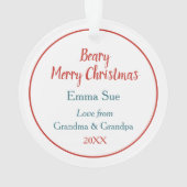 Serre d'ours polaire L'ornement de Noël de l'enfan (dos)