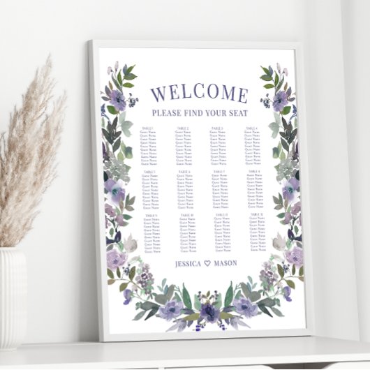 Serre Florale violet Jardin de mariage Tableau de 