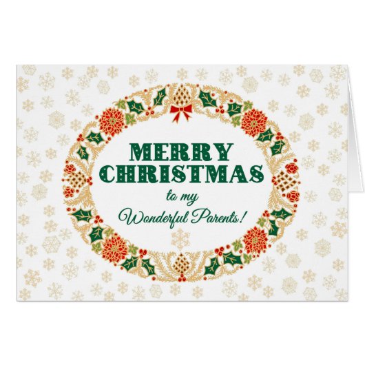 Serre Holly de Noël, pour les parents, Snowflakes (Devant horizontal)