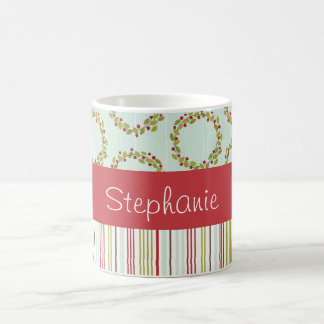 Serre Holly et bandes de café personnalisé Mug