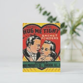 serrer moi serré sachet en poudre carte postale (Debout devant)