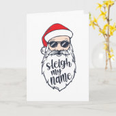 Serrer mon nom Père Noël Carte de Noël (Fleur jaune)