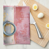 Serrures roses Serviettes de cuisine (Quart Plié)