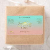 Sérum de lissage rose et bleu or Étiquette (En situation)