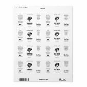 Sérum de mousse de mer Étiquettes (Feuille entière)