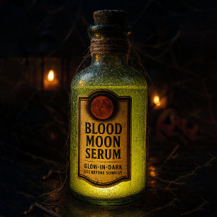 Sérum Lune de Sang - Étiquette d'Apothicaire Hallo