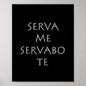 Serva me servabo de poster (Voorkant)