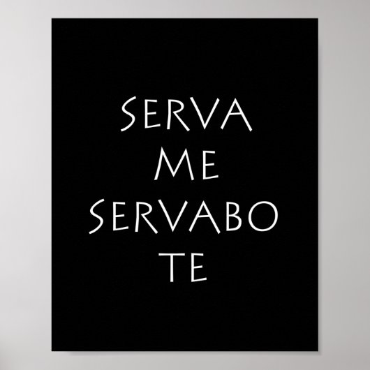 Serva me servabo de poster (Voorkant)