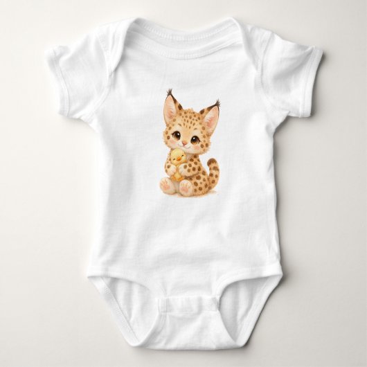 Serval Baby Bodysuit – Cute Spotted Wild Cat 🐆 (Voorkant)