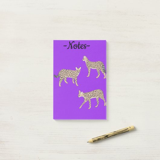 Serval Cats  Post-it® Notes (Op bureau)