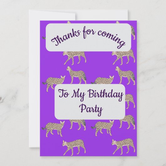 Serval Cats Thank you Card Kaart (Voorkant)