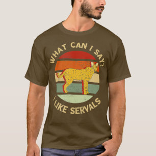 Serval Retro wat ik kan zeggen: Serval Cat African T-shirt