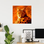 *Serval* Wild Spirit Poster de chat Imprimer (Bureau à domicile)