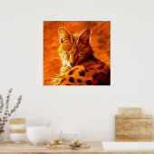 *Serval* Wild Spirit Poster de chat Imprimer (Cuisine)