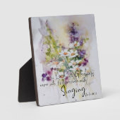 Serve the Lord with gladness floral Fotoplaat (Voorkant)