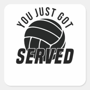 Serve Volleyball Indicator volleybalspeler Vierkante Sticker