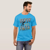 Serve With Faith Christian Pickleball T-Shirt (Devant entier)