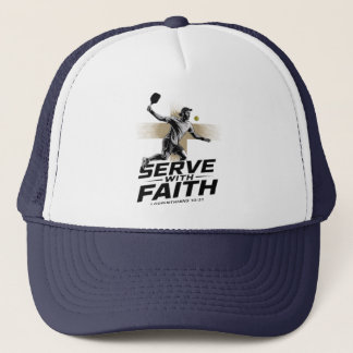Serve With Faith Christian Pickleball Trucker Hat Pet