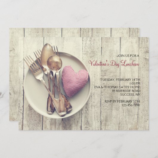 Served with Love Invitation Kaart (Voorkant / Achterkant)