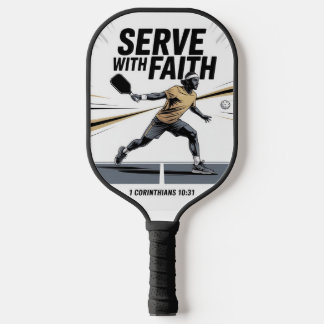 Serveer Met Geloof Christelijke Pickleball Paddle