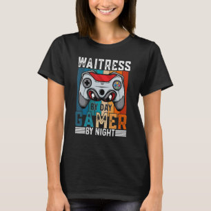 SERVEERSTER Overdag Gamer 's Nachts Meme Voor Game T-shirt