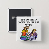 serveerster vierkante button 5,1 cm (Voorkant /achterkant)