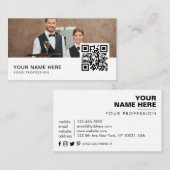 serveerster visitekaartjes QR Code (Voorkant / Achterkant)