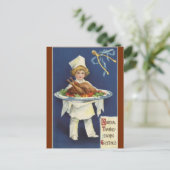 server met schotel van Thanksgiving Dinner Briefkaart (Staand voorkant)