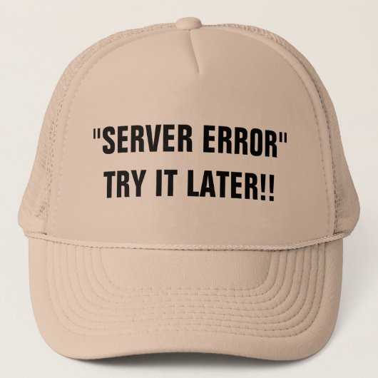 Serverfout probeer het later! Trucker Hat Pet (Voorkant)