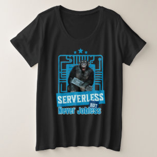 Serverloze Grappige Apen Ontwikkelaar Humor Grote Maat T-shirt