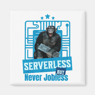 Serverloze Grappige Apen Ontwikkelaar Humor Magneet