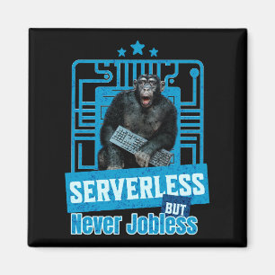 Serverloze Grappige Apen Ontwikkelaar Humor Magneet