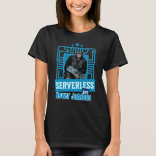 Serverloze Grappige Apen Ontwikkelaar Humor T-shirt
