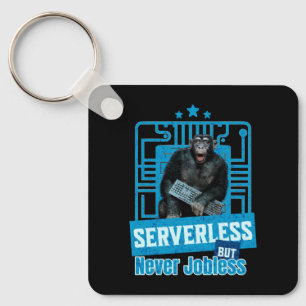 Serverloze Grappige Apen Ontwikkelaarshumor Sleutelhanger
