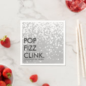 Servet - Mousserende Pop Fizz Clink Silver (Insitu)