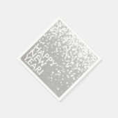 Servet - Sparkling Happy New Year Silver (Hoek)