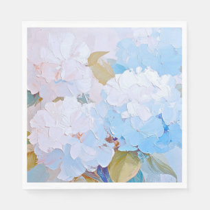 Servetten Blauwe Hortensia's, Tuinbloemen, Feest