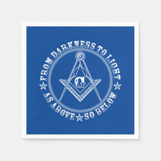 servetten met Freemasonsymbool (Voorkant)