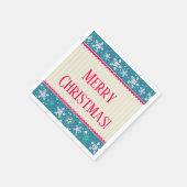 Servetten met Sneeuwvlokken & Cadeaus (Hoek)