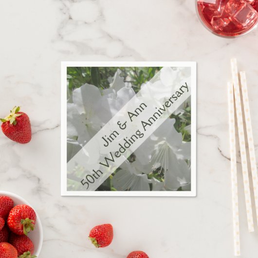 Servetten - Papier - Witte Azalea's (Insitu)