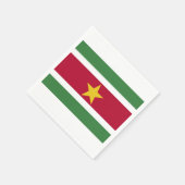 Servetten "Surinaamse vlag". (Hoek)