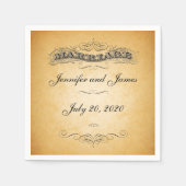 Servetten van het Document van het Huwelijk van (Voorkant)