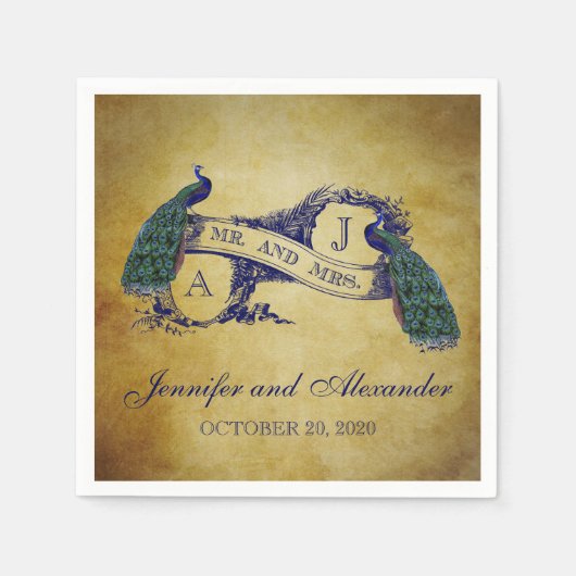 Servetten van het Document van het Huwelijk van de (Voorkant)