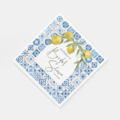 Servetten voor bruidsdouche met mediterraan blauwe (Hoek)