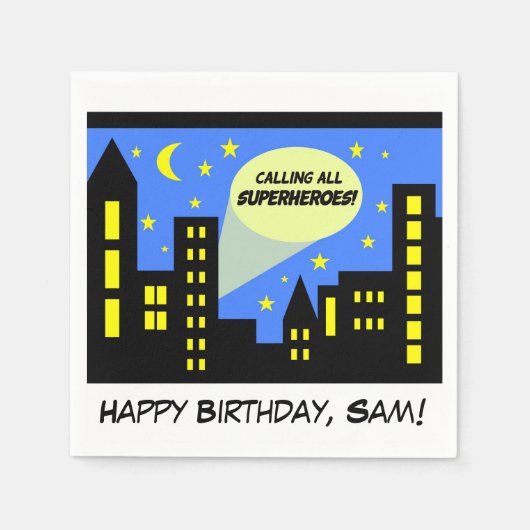 Servetten voor de verjaardag van een superheld | s (Voorkant)